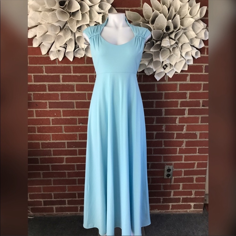 Vintage powder blue empire gown